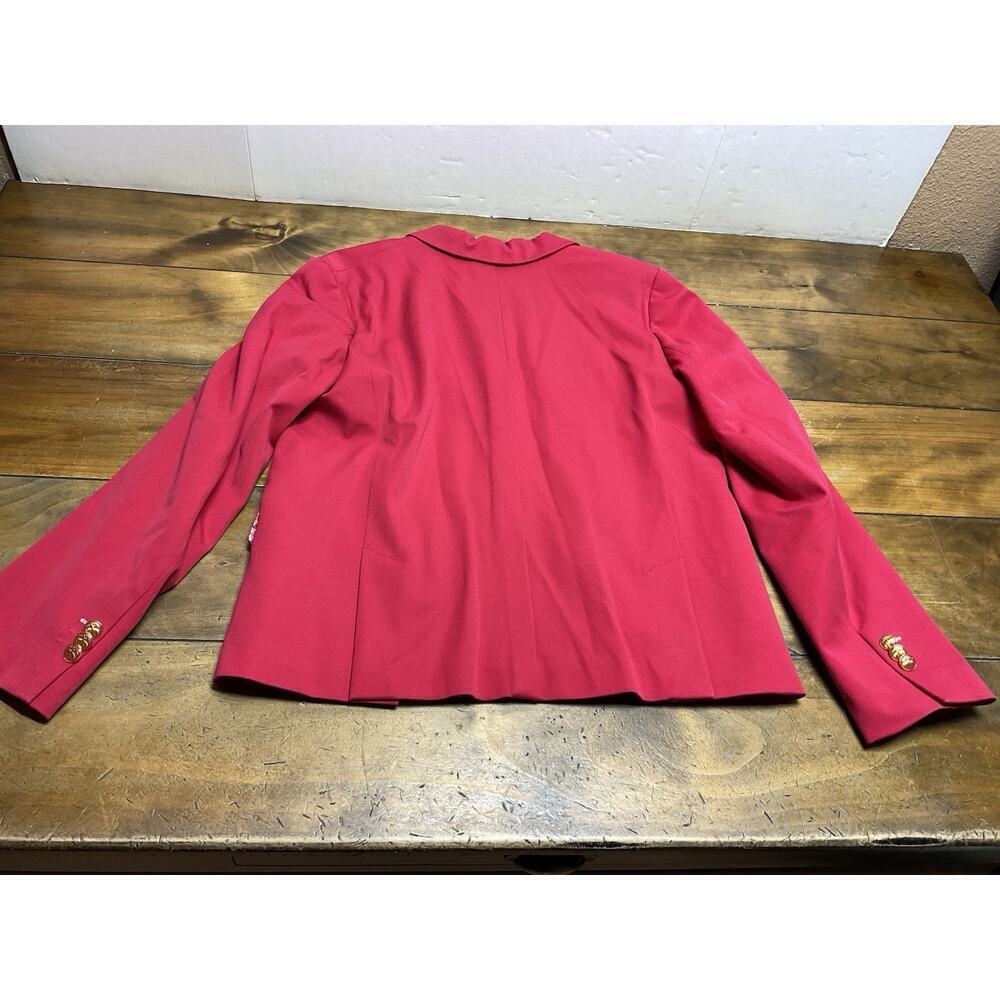 BROOKS BROTHERS Red Fleece Women's Red Cotton Viscose Stretch Blazer Size 12 - Picture 16 of 16
